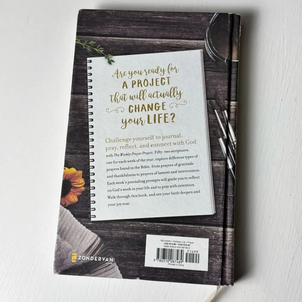 The Weekly Prayer Project Journal Devotional Book